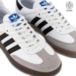 کفش اسپرت کتانی زنانه سامبا زنانه و مردانه سفید مشکی samba adidas - Image 2