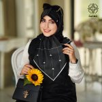 روسری ساتن ابریشم کجراه آفاق