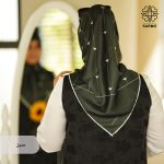 روسری ساتن ابریشم کجراه آفاق - Image 6