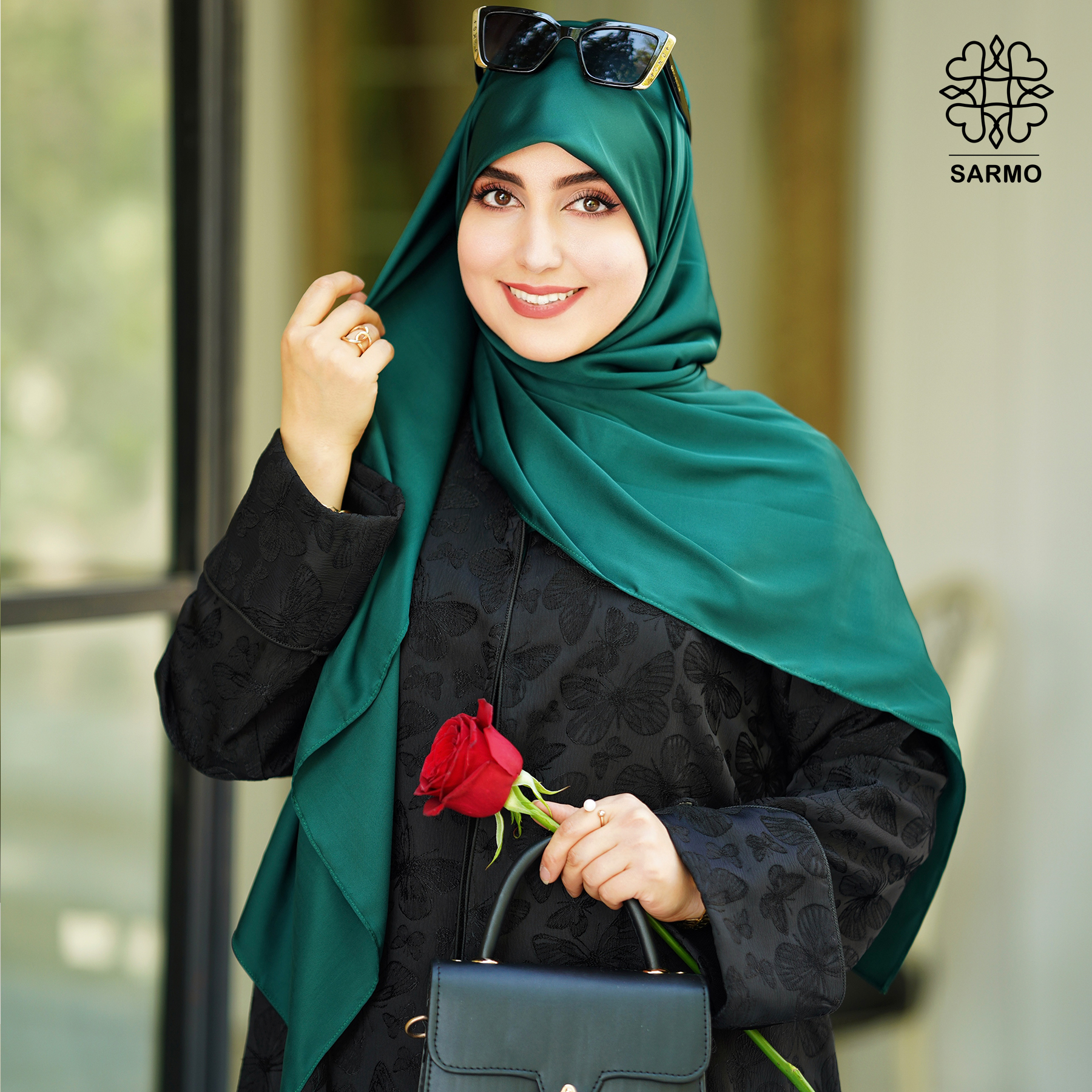 ماهرخ کاور روسری ساتن ابریشم ماهرخ - Image 1