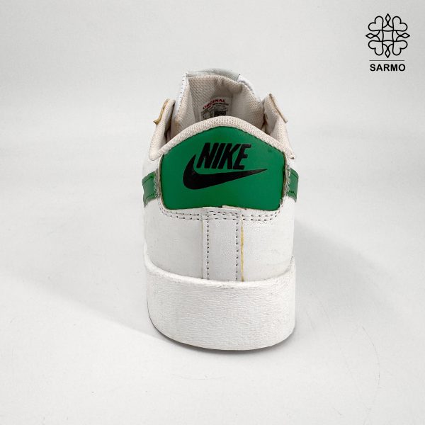کفش کتونی زنانه نایک بلیزر ساق کوتاه سفید سبز – Nike Blazer Low White Green - تصویر 3