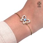 دستبند طرح پروانه چشم نظر