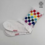 جوراب طرح شطرنج رنگی ساقدار - Image 2