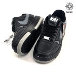 کفش کتونی زنانه نایک ایر فورس مشکی طوسی - Image 3