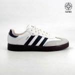 کفش کتونی زنانه آدیداس سامبا سفید مشکی قهوه ای