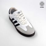 کفش کتونی زنانه آدیداس سامبا سفید مشکی قهوه ای - Image 2