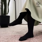 جوراب سه ربع میس لی ضخیم 120 - طرح پروانه - Image 3