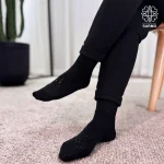 جوراب دو ربع میس لی ضخیم 120 - طرح پروانه - Image 2