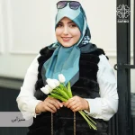 روسری ساتن ابریشم ابرا - Image 6