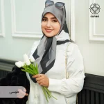 روسری ساتن ابریشم ابرا - Image 2