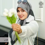 روسری ساتن ابریشم ابرا - Image 4