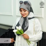 روسری ساتن ابریشم ابرا - Image 3