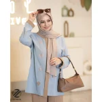 تونیک شلوار آبی کرم استایل z61 - Image 2