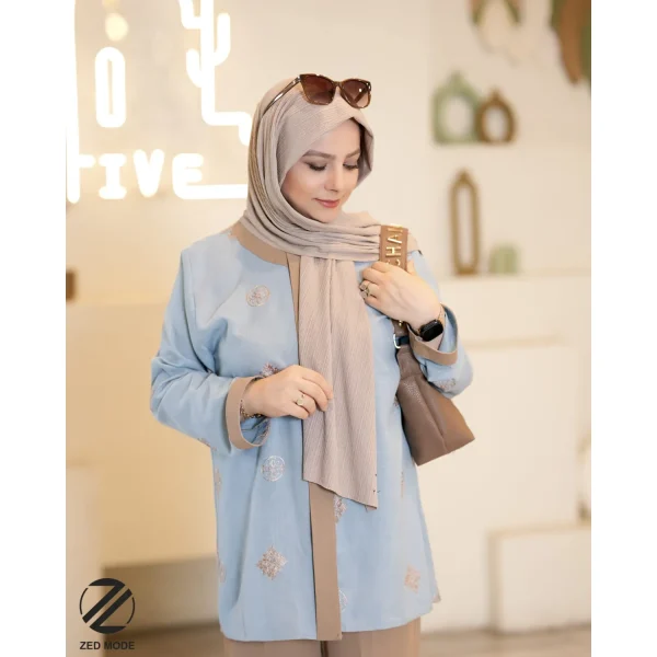 تونیک تک گلدوزی شده استایل z61 - تصویر 2