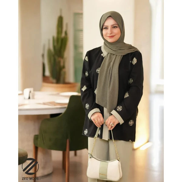 تونیک تک گلدوزی شده استایل z61 - تصویر 7
