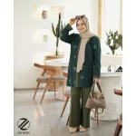 تونیک شلوار سبز یشمی سدری استایل z61 - Image 2