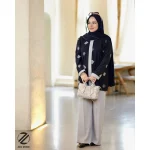 تونیک شلوار سرمه ای طوسی استایل z61 - Image 3