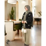 تونیک شلوار مشکی سبز پاستلی استایل z61 - Image 2