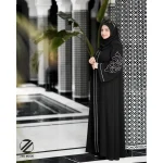 عبا مشکی گلدوزی مجلسی استایل z71 - Image 2