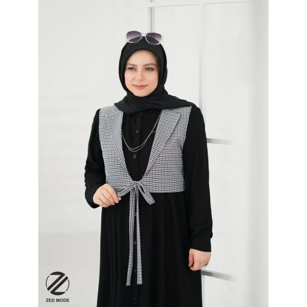 جلیقه چهارخونه تک استایل z89 - تصویر 2