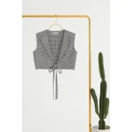 جلیقه چهارخونه تک استایل z89