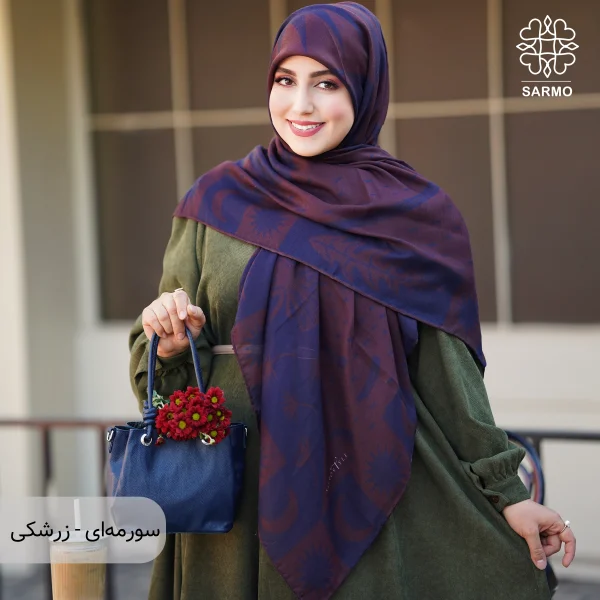 روسری نخ پنبه قاصدک اقتصادی - تصویر 2