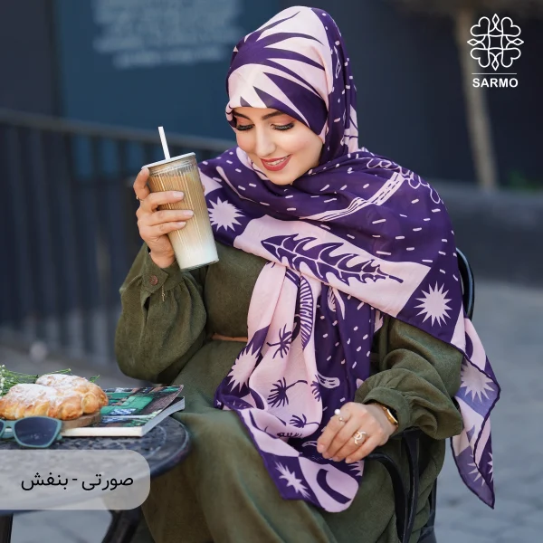 روسری نخ پنبه قاصدک اقتصادی - تصویر 10