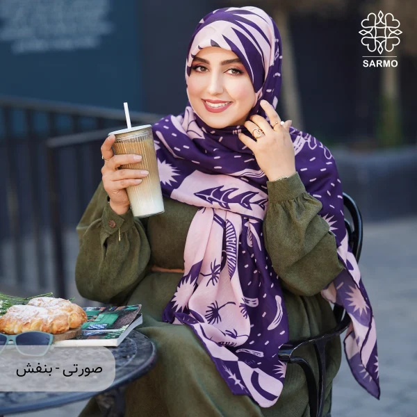 روسری نخ پنبه قاصدک اقتصادی - تصویر 11