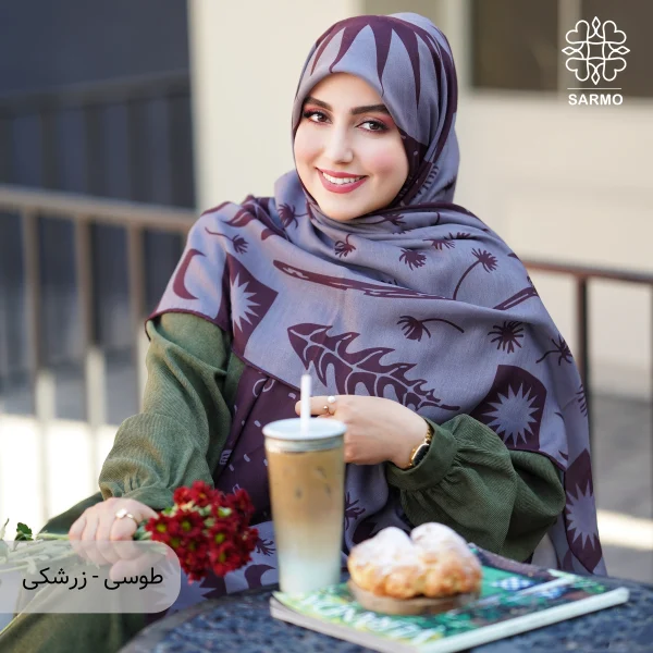 روسری نخ پنبه قاصدک اقتصادی - تصویر 25