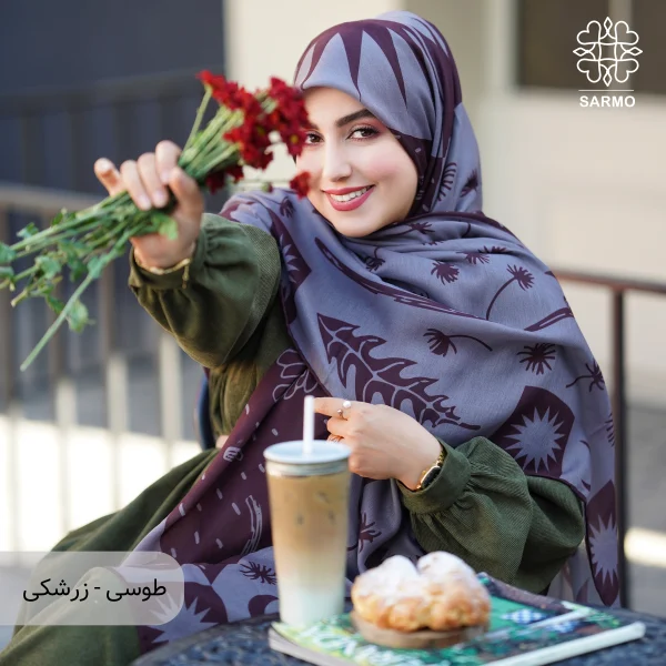 روسری نخ پنبه قاصدک اقتصادی - تصویر 26