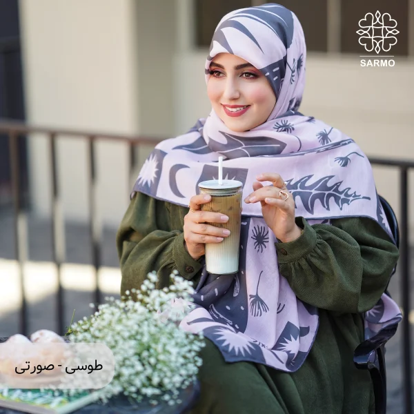 روسری نخ پنبه قاصدک اقتصادی - تصویر 14