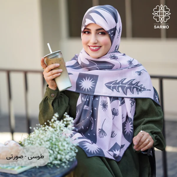 روسری نخ پنبه قاصدک اقتصادی - تصویر 13