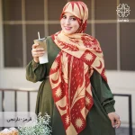 روسری نخ پنبه قاصدک - Image 5