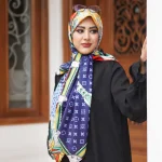 روسری ابریشم وارداتی توییل برج ایفل - Image 4