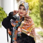 روسری ابریشم وارداتی توییل برج ایفل - Image 5