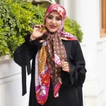 روسری ابریشم وارداتی توییل برج ایفل - Image 8