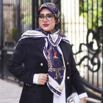 روسری ابریشم وارداتی توییل زنجیر - Image 4