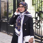 روسری ابریشم وارداتی توییل زنجیر - Image 6