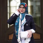 روسری ابریشم وارداتی توییل زنجیر - Image 7