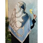 روسری ساتن ابریشم سورینا - Image 2
