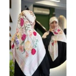 روسری ساتن ابریشم لاله - Image 3