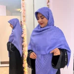 روسری نخ ابریشم ژاکارد روما طرح  Dior - Image 7