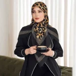 روسری نخ سیا اسکارف نرم چهره - Image 7