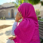 روسری نخ وال اسلپ نگین بارانی - Image 28