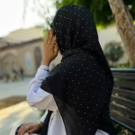 روسری نخ وال اسلپ نگین بارانی - Image 4