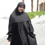 روسری وال اسلپ نگین دار مشکی - Image 2