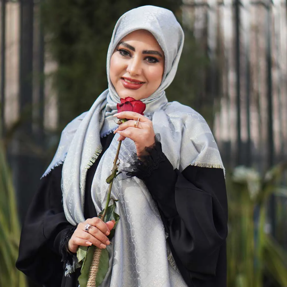 روسری-ژاکارد-لمه-شاین-شاینیکا-fer-7385-60 روسری ژاکارد لمه شاین شاینیکا fer - Image 1