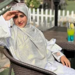 روسری ژاکارد لمه شاین شاینیکا طرح Burberry - Image 3