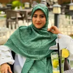 روسری ژاکارد لمه شاین شاینیکا طرح Burberry - Image 5