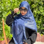 روسری ژاکارد لمه شاین شاینیکا طرح Dior - Image 4